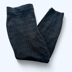 Plus Size Black Plaid Pants